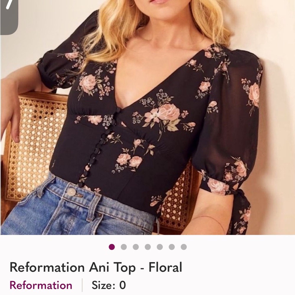 Floral Black Sheer Women's Top